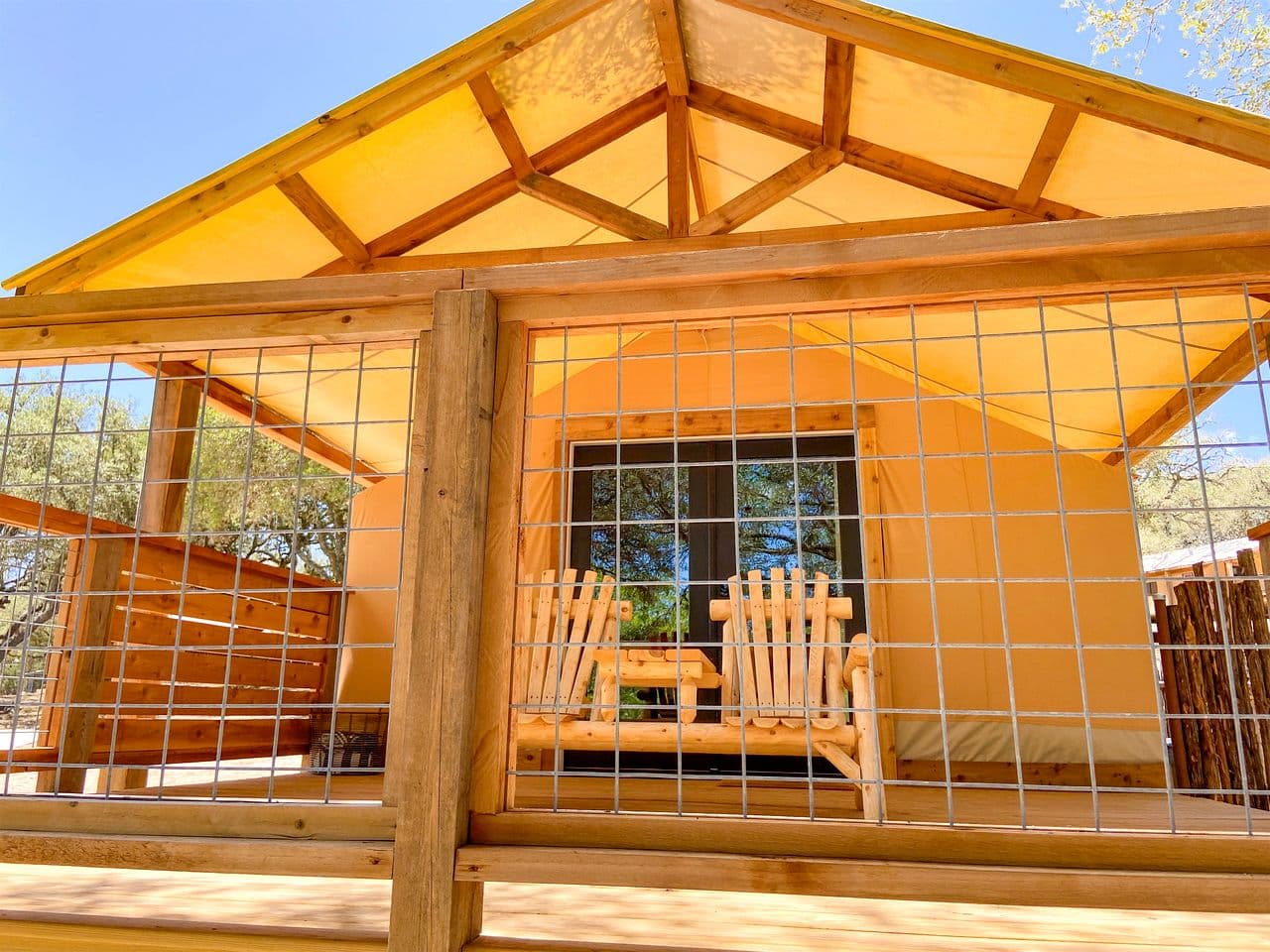 Beautiful Glamping Tented Cabin in Ingram, Texas, with Access to the Guadalupe River