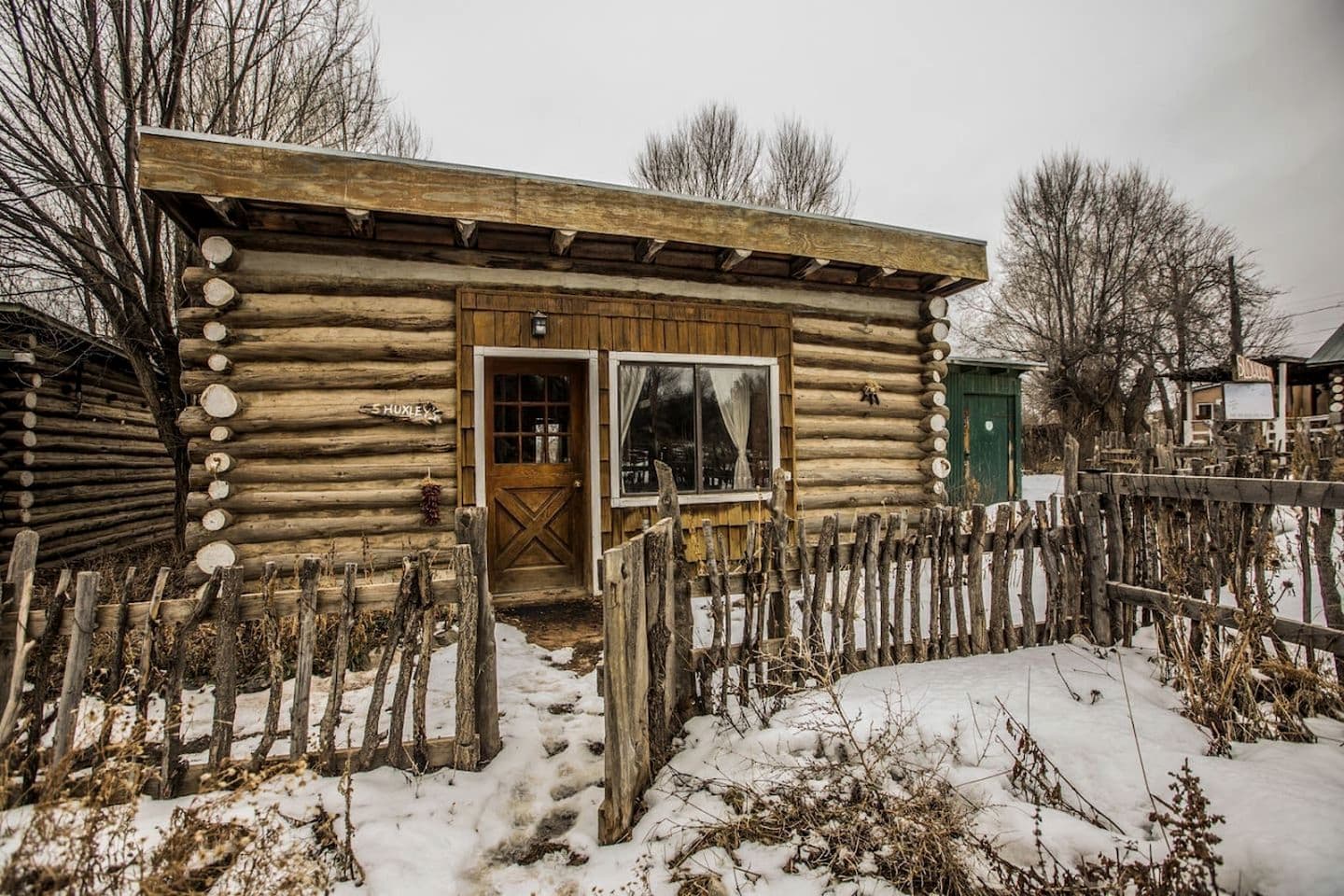 Rustic Log Cabin on Eco-Friendly Farm near Taos, New Mexico