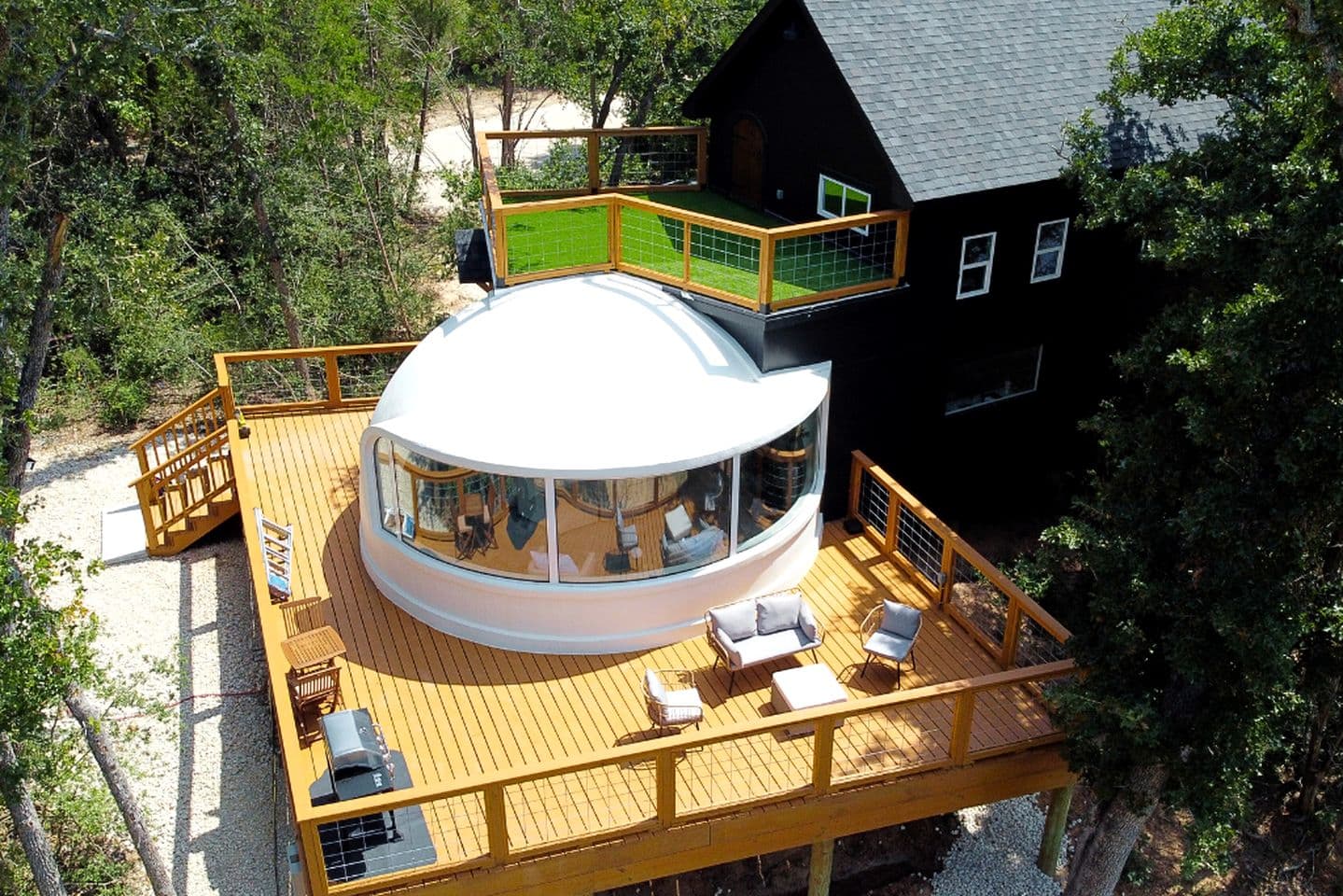 Impressive Unique Castle Dome with Spectacular Panoramic Views and Stunning Design in Elgin, Texas